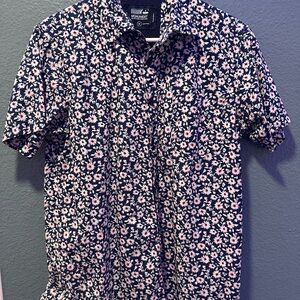 Navy Floral Men's Shirt by